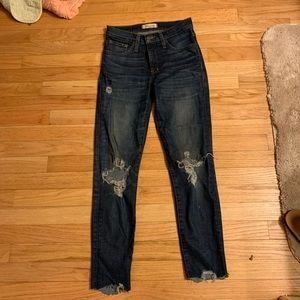 Madewell 9” High Rose Skinny Distressed